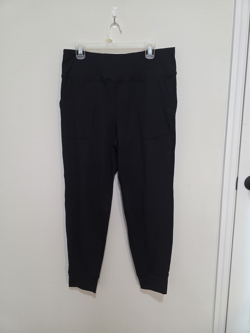 Women's Black Pull-On Jogger Pants with Elastic Waist